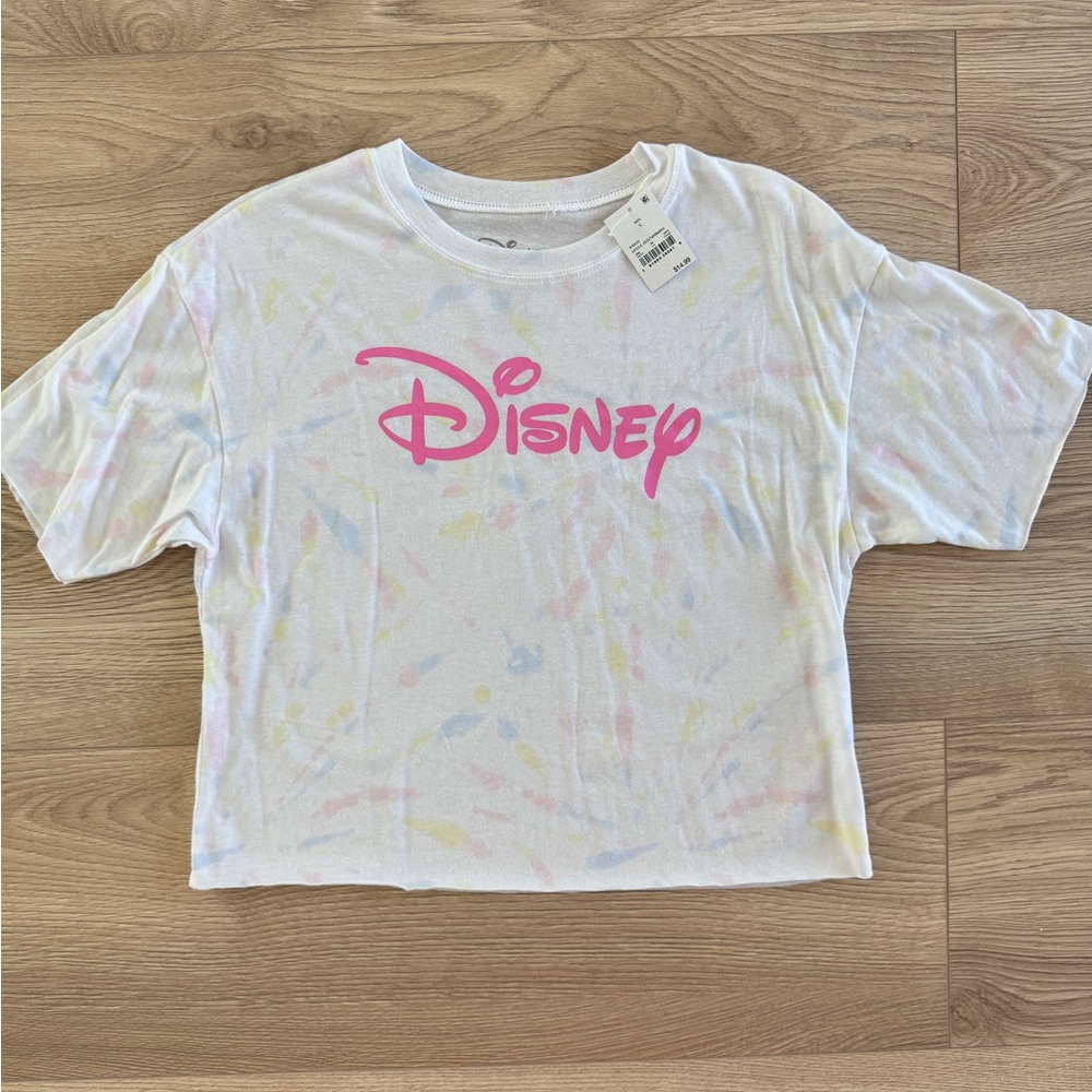 Cropped tie dyed Disney tshirt • NWT • size small